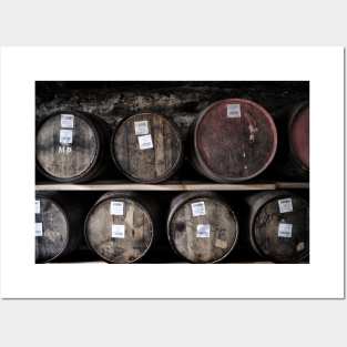 Stored Whisky Casks in a distillery Warehouse Posters and Art